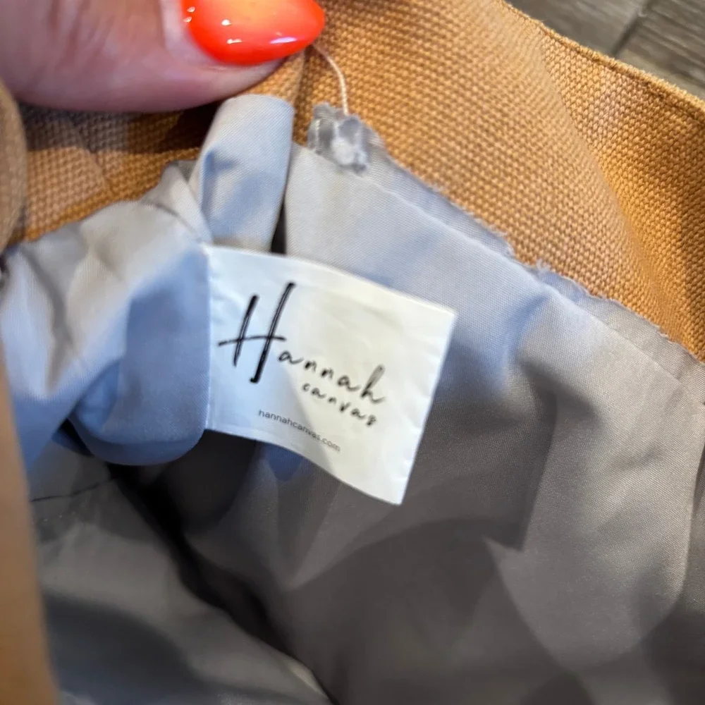 Hannah Canvas Kella Soft Cotton Brown Shoulder Tote Bag Multi-Pocket Everyday